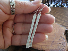 Load image into Gallery viewer, Sterling Silver Bar Earrings - Long
