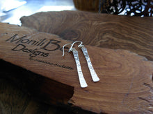 Load image into Gallery viewer, Sterling Silver Bar Earrings - Long
