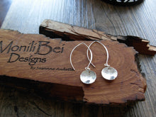 Load image into Gallery viewer, Sterling Silver Long Pool Disc Earrings
