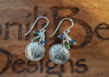 Load image into Gallery viewer, Vintage Dragonfly Button Earrings
