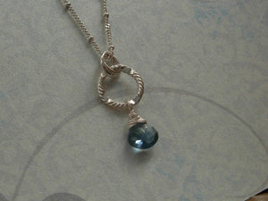 AAA Grade London Blue Topaz Necklace