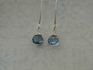 AAA Grade London Blue Topaz Earrings