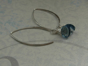 AAA Grade London Blue Topaz Earrings