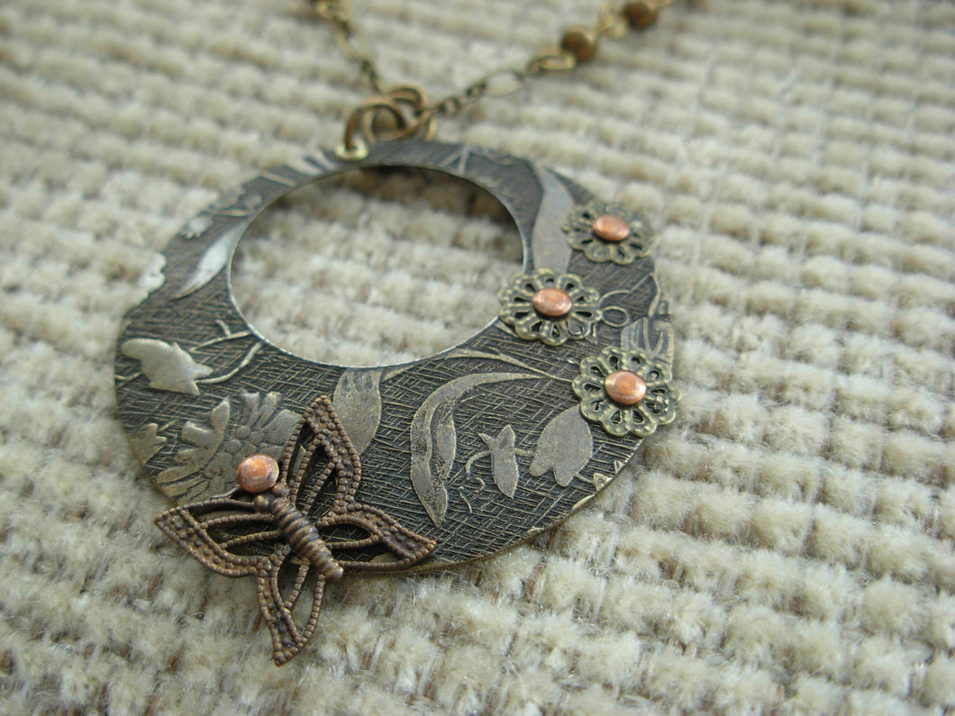 Butterfly Love Riveted Necklace