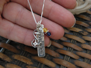 US Navy Sterling Silver Tab Necklace